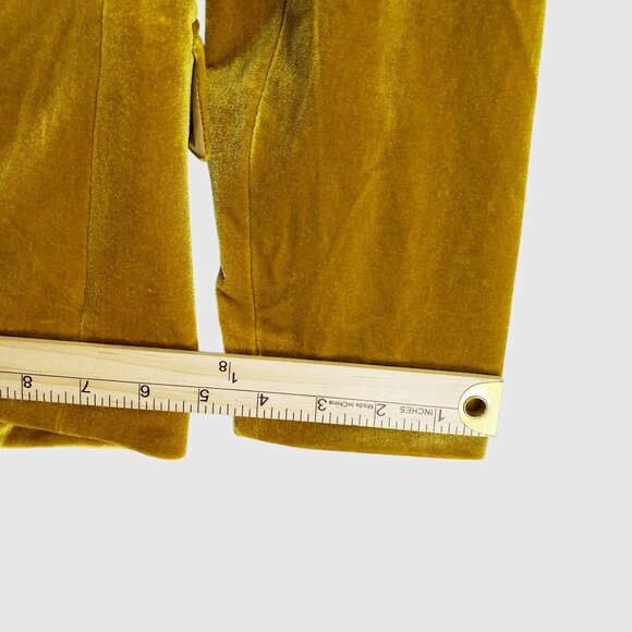 INC International Concepts Gold Velvet Blazer Shawl Collar Womens M - Picture 8 of 10